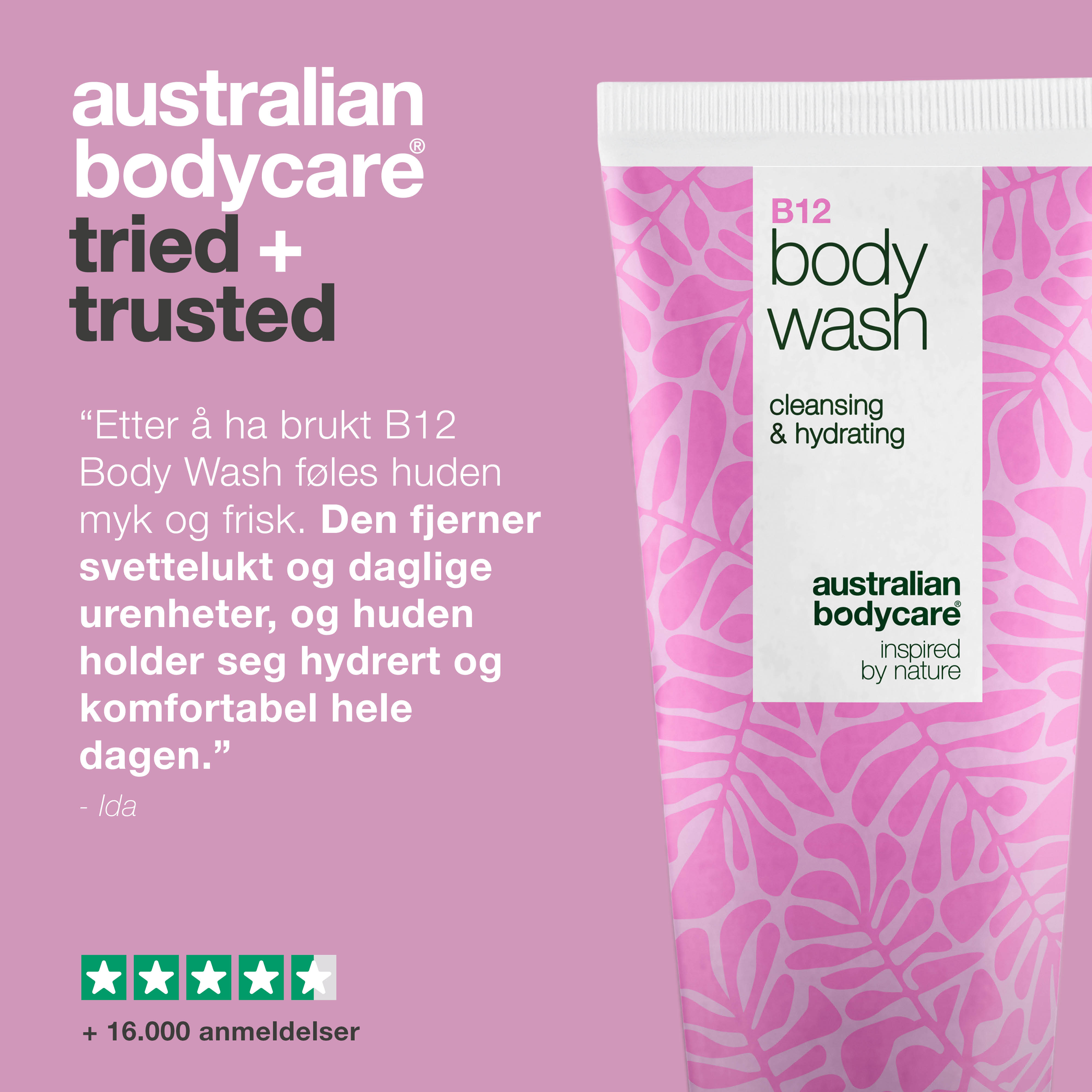 Body Wash med B12 – Daglig fukt og pleie — B12 Body Wash – daglig rens og fukt som gir en myk og sunn hud.