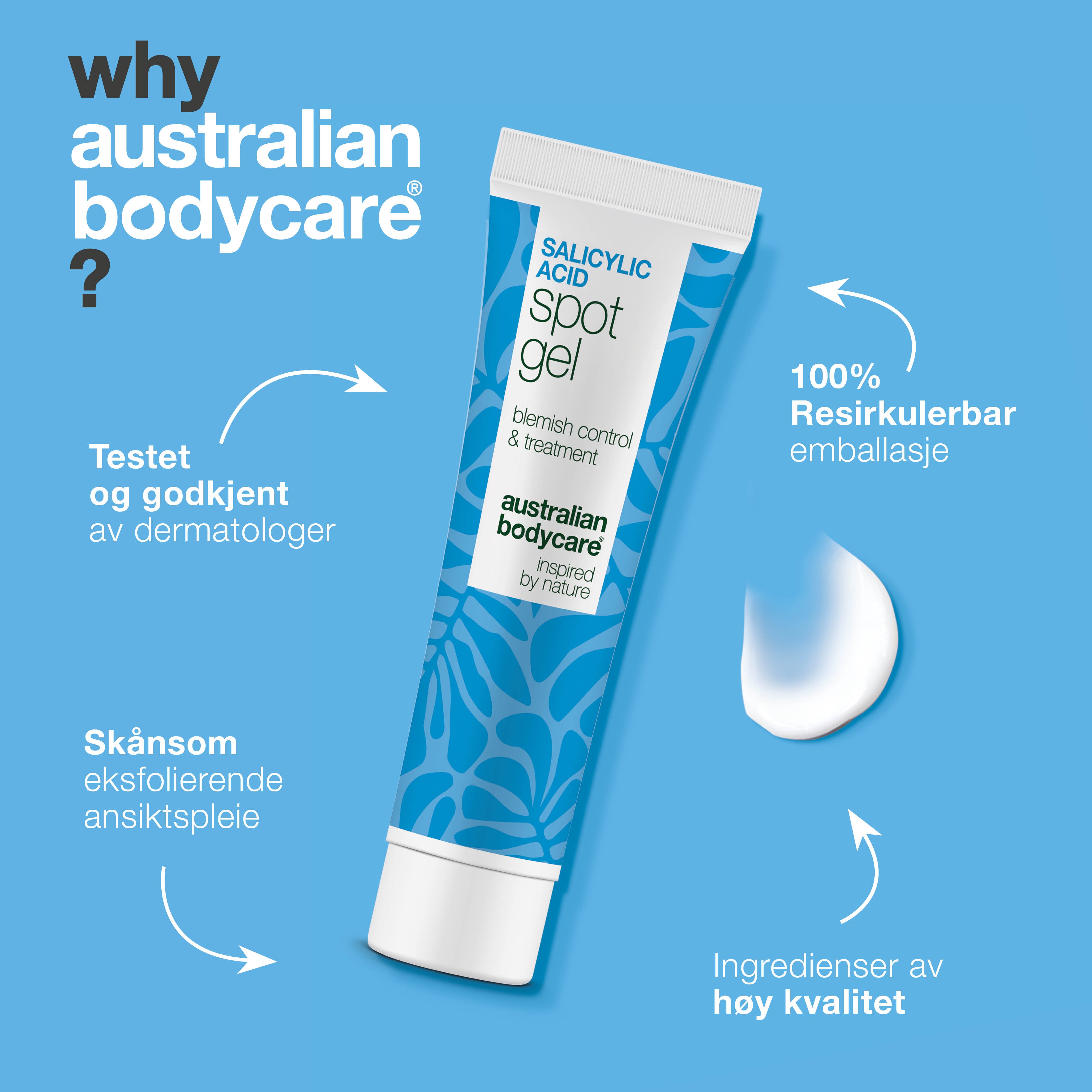 Salisylsyre Spot Gel mot kviser, hudormer og rødhet – renser porer og beroliger huden