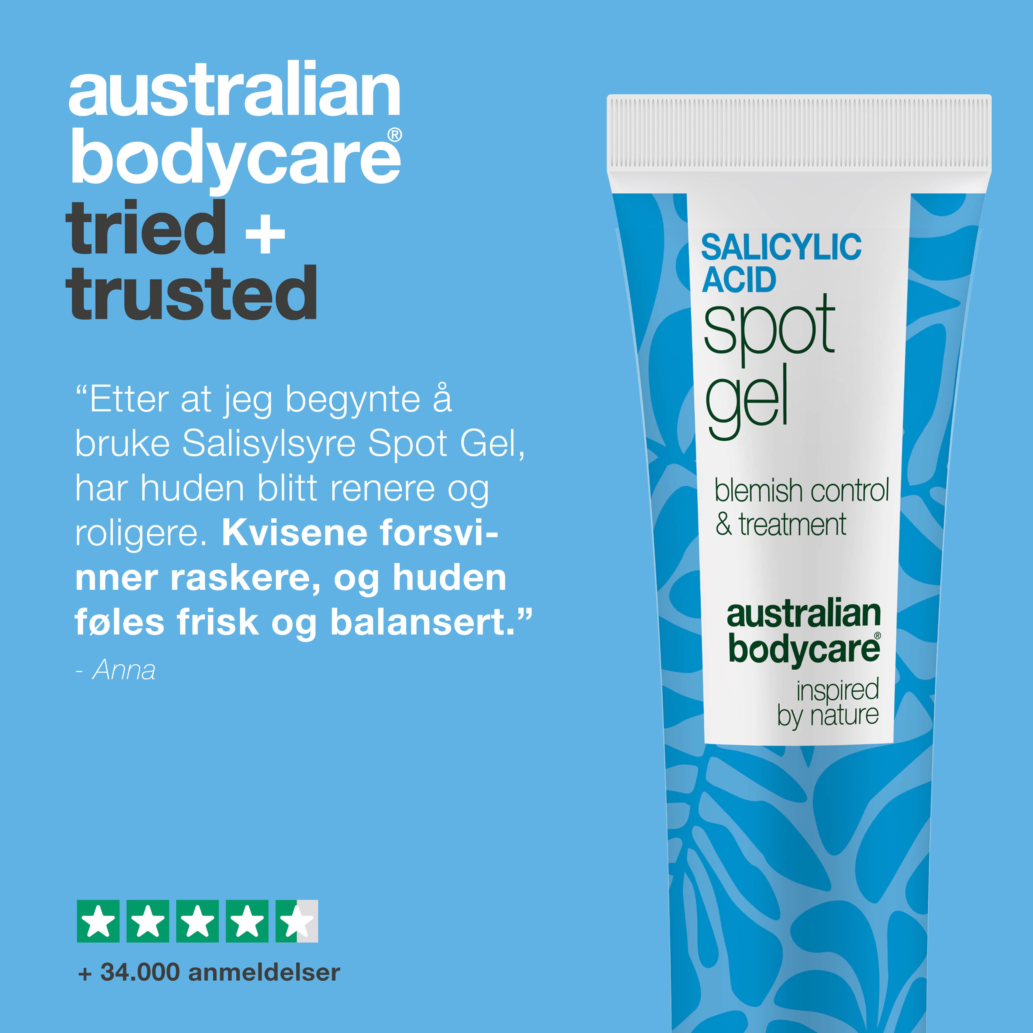 Salisylsyre Spot Gel mot kviser, hudormer og rødhet – renser porer og beroliger huden