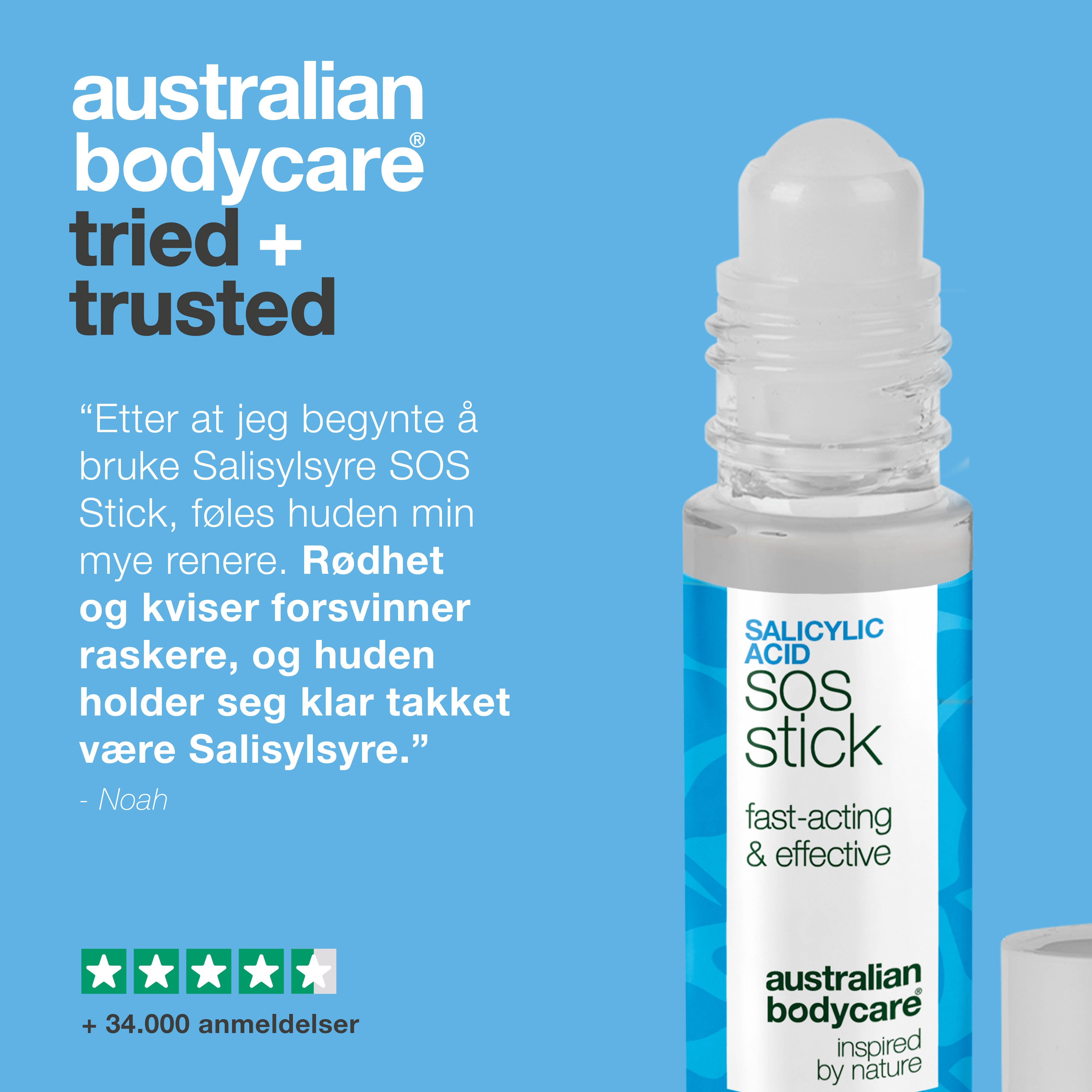 Salisylsyre SOS Stick mot kviser og rødhet – renser porene og beroliger huden raskt