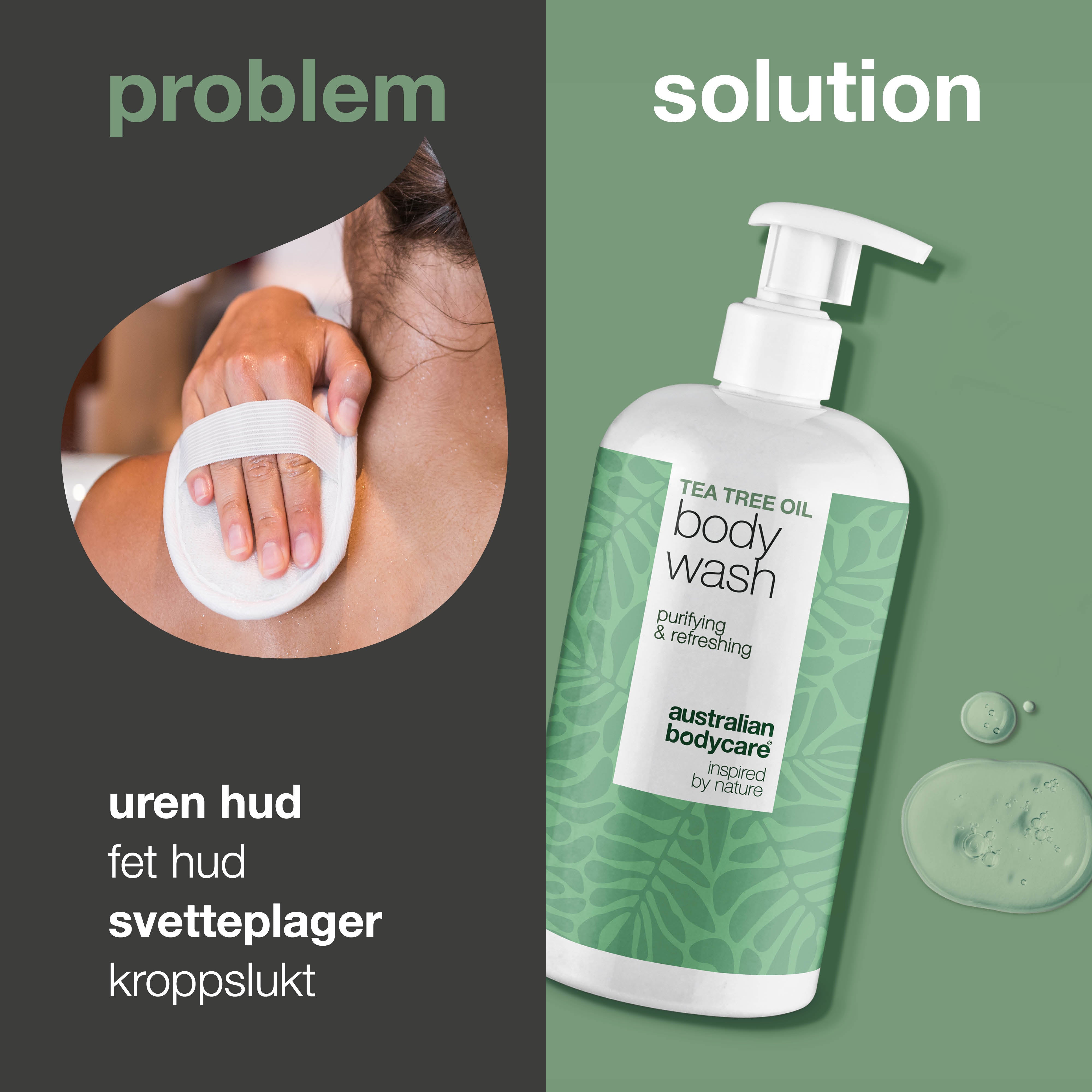 Tea Tree Body Wash mot kviser, kroppslukt og kløe – med Tea Tree Oil og Zinc PCA