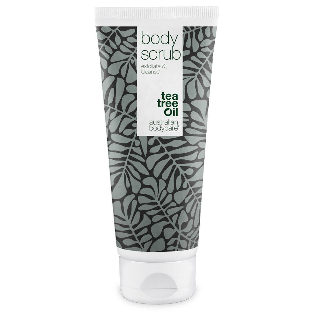 Body Scrub Tea Tree Oil - Dyprensende kroppskrubb & intim peeling med 100 % naturlig tetreolje