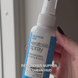 Spray mot keratosis pilaris og nupper på armer og lår — Keratosis pilaris spray reduserer nupper og ru hud. Inneholder salisylsyre som eksfolierer og mykgjør huden.