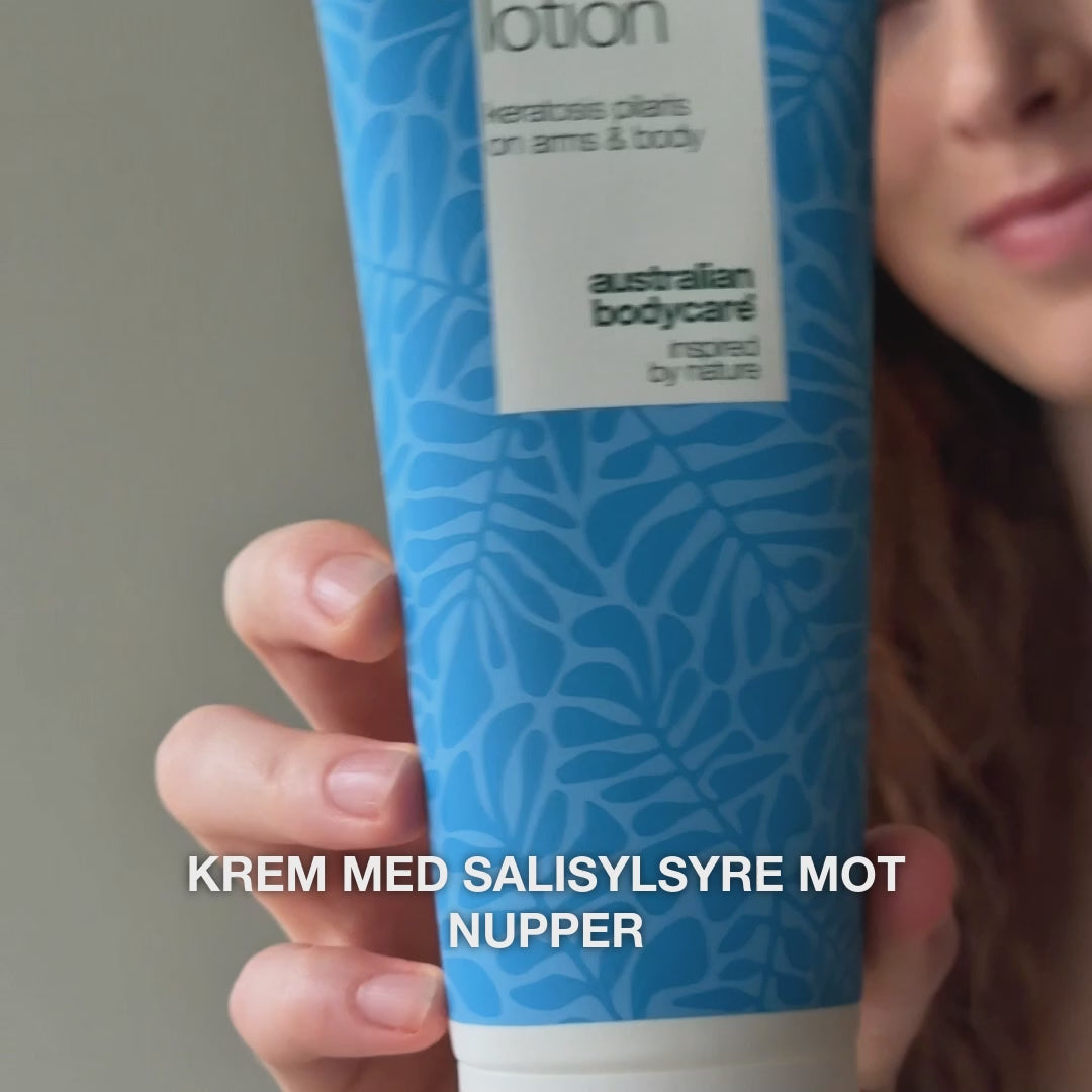 Body lotion for keratosis pilaris og ru, nuppete hud — Body lotion for keratosis pilaris og tørr hud. Inneholder salisylsyre, niacinamid og sink for glattere hud.