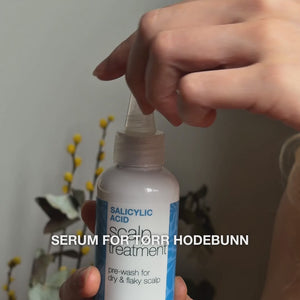 Salisylsyre hodebunnskur mot flass, kløe og olje — Salisylsyre hodebunnskur lindrer kløe, flass og fett. Brukes før vask for dyp eksfoliering med aktiv salisylsyre.