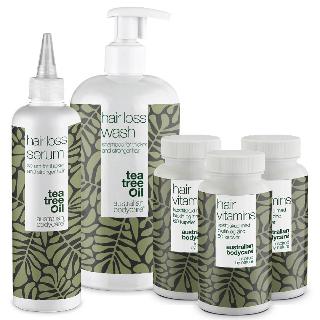XL pakke til hårtap - 5 produkter mot hårtap med biotin mot tynt hår