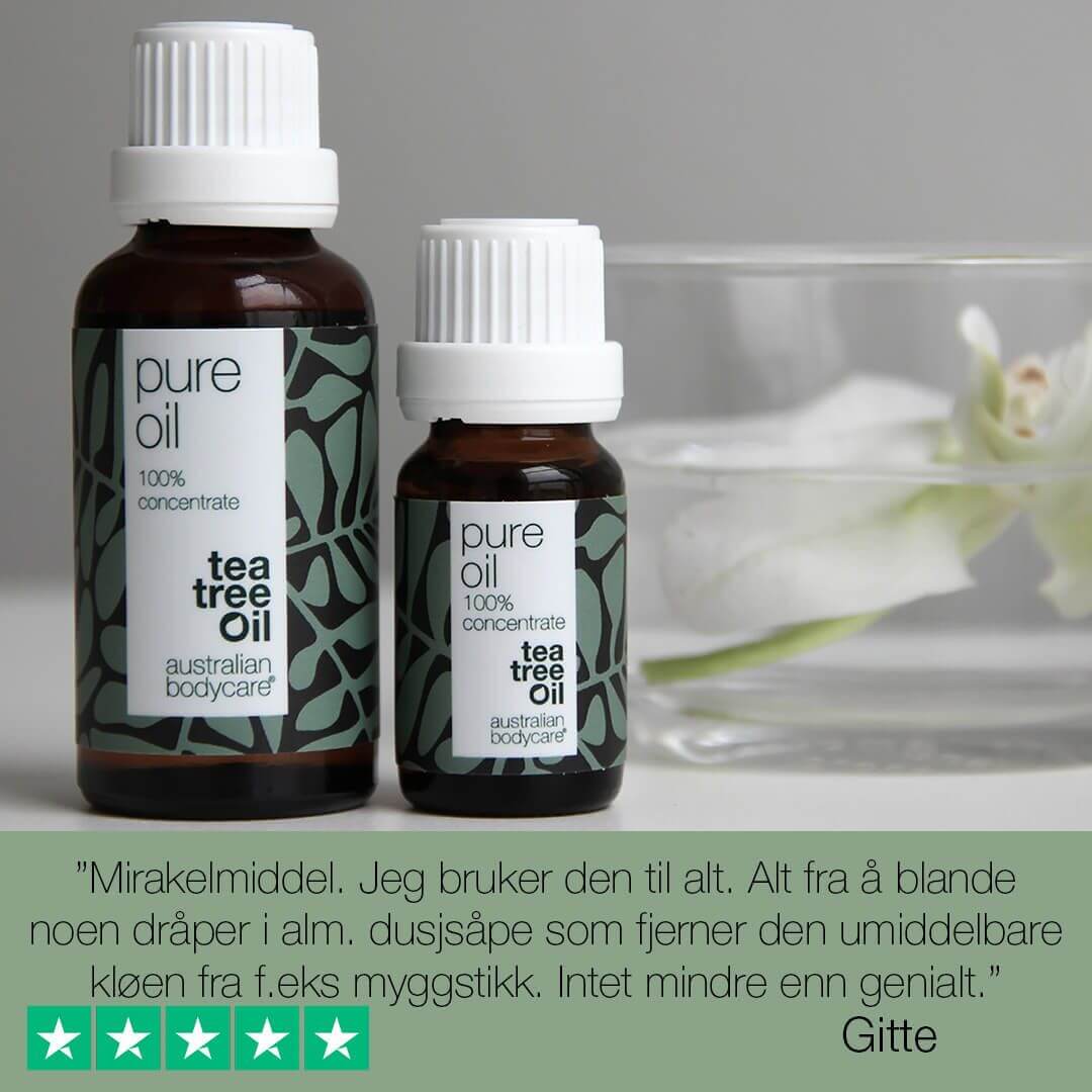 3 x 10 ml Lemon Myrtle infused Tea Tree Oil — 3-pakning med 100 % konsentrert Lemon Myrtle infused Tea Tree Oil fra Australia