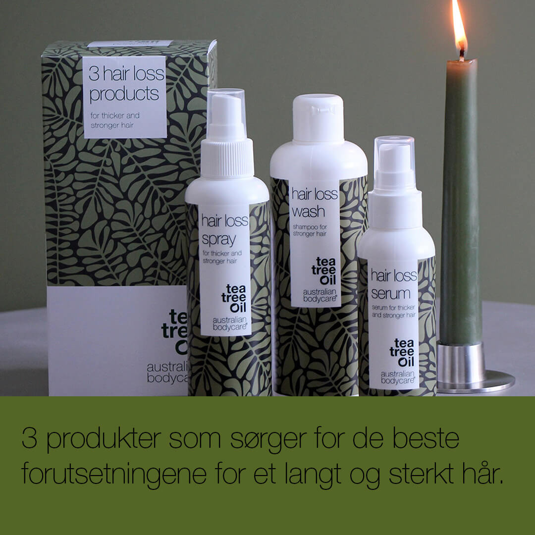 Hair Loss pakken — 3 produkter for et sunt, sterkt og langt hår