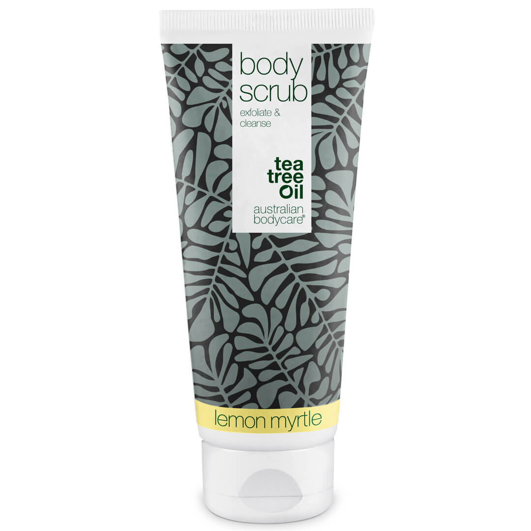 Body Scrub Tea Tree Oil - Dyprensende kroppskrubb & intim peeling med 100 % naturlig tetreolje