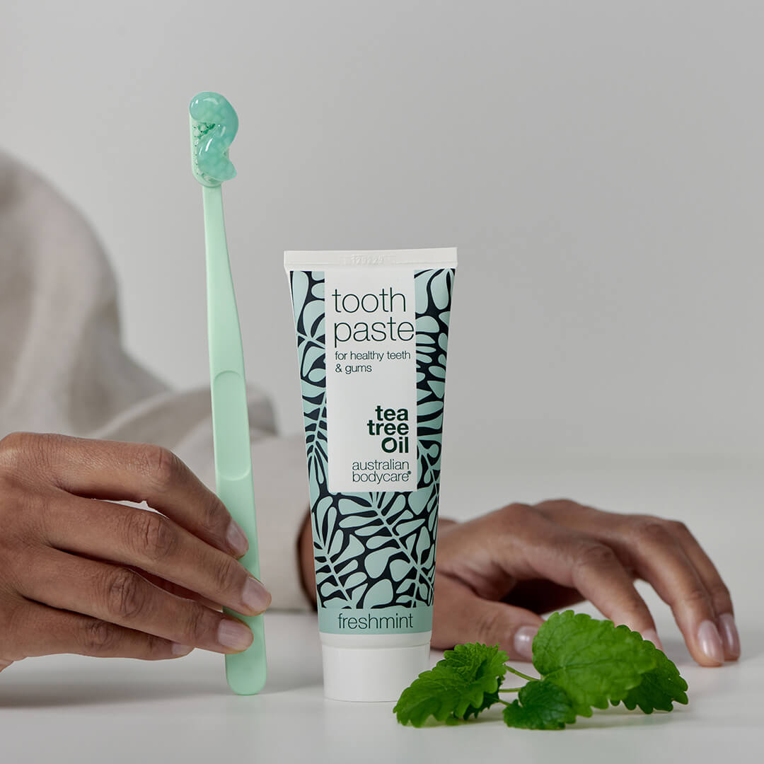 3 stk Tea Tree Oil Tannkrem Freshmint — For daglig pleie av periodontal sykdom, sopp og tannkjøttbetennelse