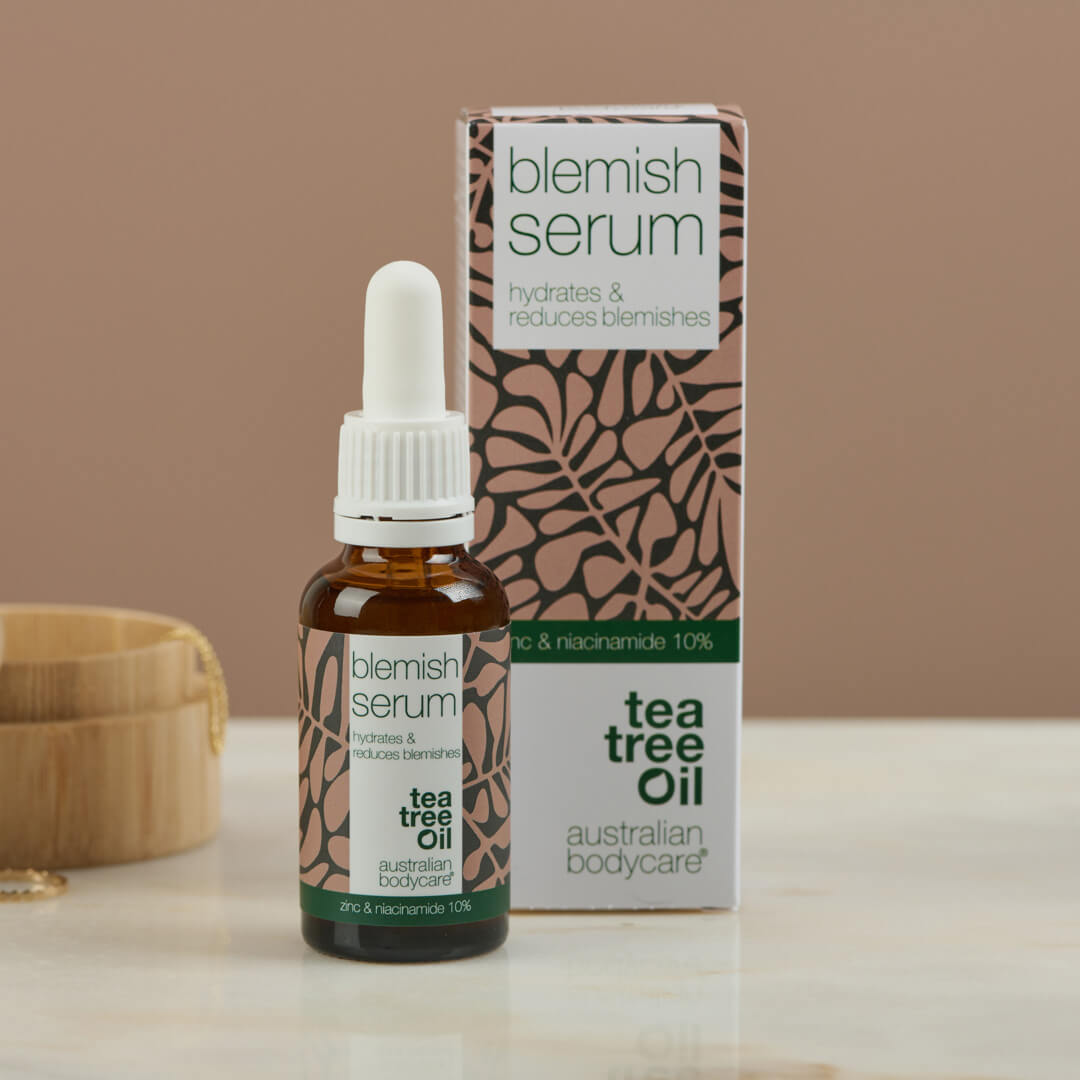 Niacinamide Serum til kviser og uren hud — Ansiktsserum med niacinamid 10%, Sink 1% og tetreolje mot kviser, hudormer og uren hud