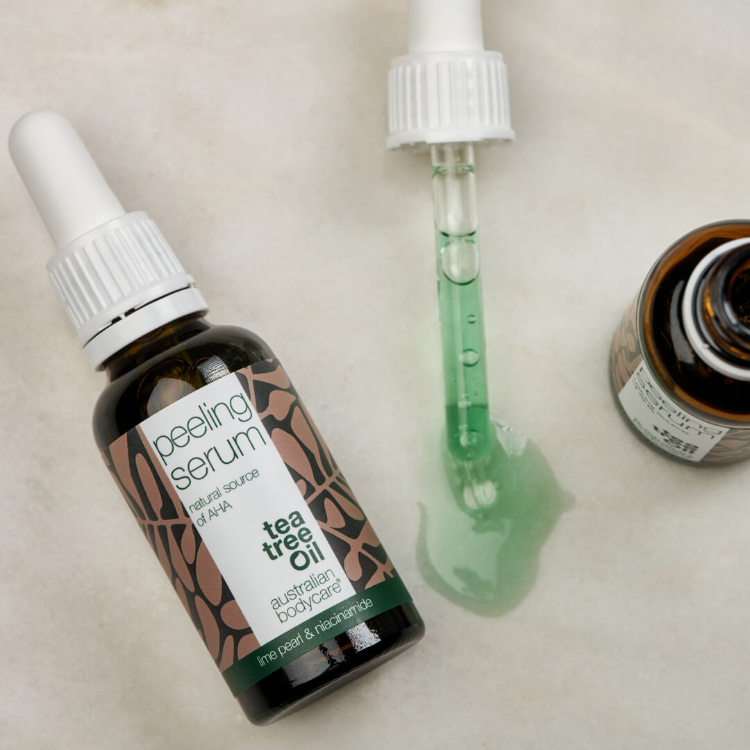 Peeling Serum til peeling av huden — Naturlig peelingserum med AHA (fruktsyre) og Niacinamid for glatt hud