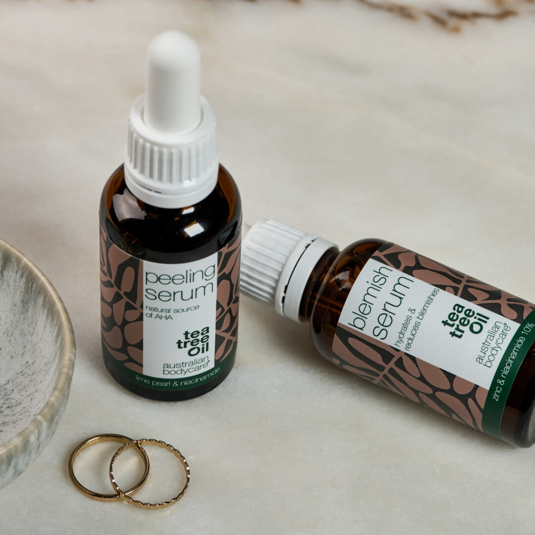 Peeling Serum til peeling av huden — Naturlig peelingserum med AHA (fruktsyre) og Niacinamid for glatt hud