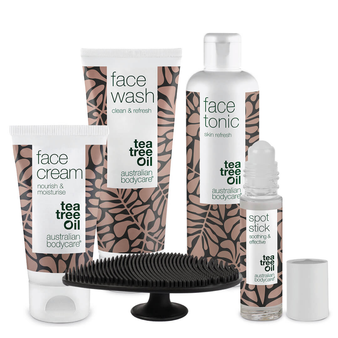 Ansiktspakke med face scrubber - 5–pakk til daglig rens av uren hud med kviser