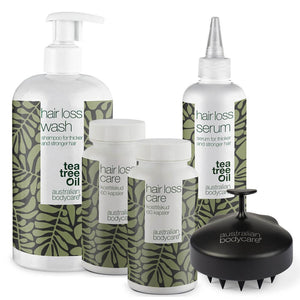 Komplett hårtapspakke med XL produkter - 5 produkter for daglig pleie av hårtap og tynt hår