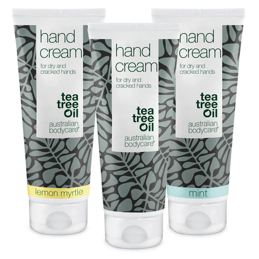 3 Hand Cream — pakketilbud - Pakketilbud med 3 håndkremer (100 ml): Tea Tree Oil, Lemon Myrtle og Mint