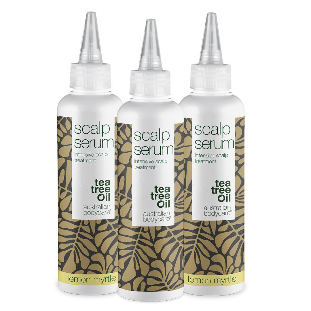 3 Scalp Serum hodebunnskur - pakketilbud — Pakketilbud med 3 hodebunnskurer (150 ml): Tea Tree Oil & Lemon Myrtle