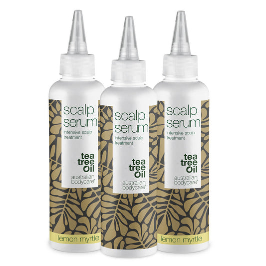 3 Scalp Serum hodebunnskur — pakketilbud - Pakketilbud med 3 hodebunnskurer (150 ml): Tea Tree Oil & Lemon Myrtle